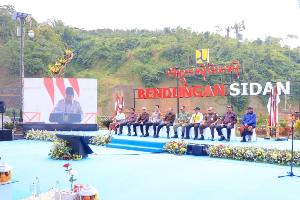 Presiden Prabowo Resmikan Bendungan Sidan, Gubernur Koster Hadiri Peresmian Secara Virtual dari Bali